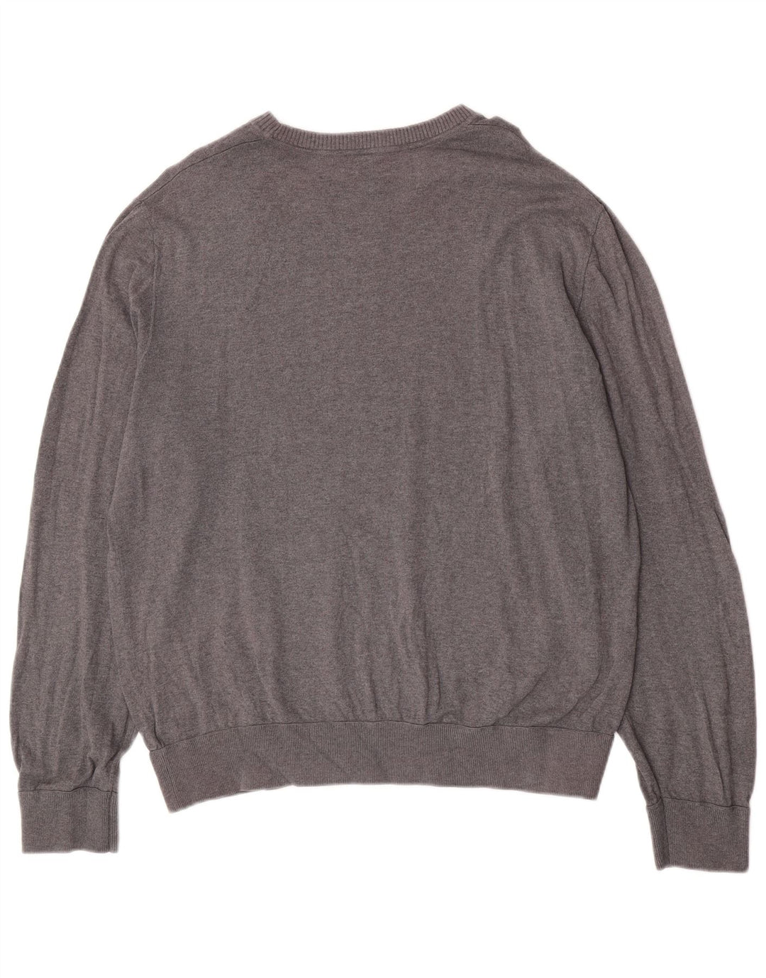 Gap Herren-Pullover mit Rundhalsausschnitt, XL, graue Baumwolle