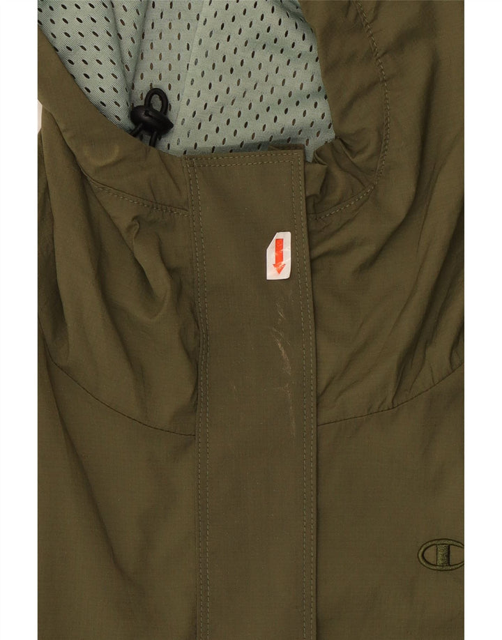 Champion Damen Übergroße Kapuzen-Regenjacke UK 10 Small Khaki