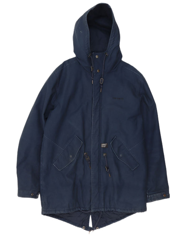 Carhartt Herren-Parka mit Kapuze, UK 42, XL, Marineblau, Polyester