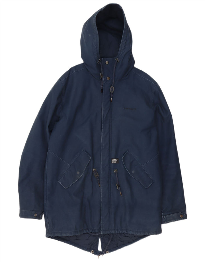 Carhartt Herren-Parka mit Kapuze, UK 42, XL, Marineblau, Polyester