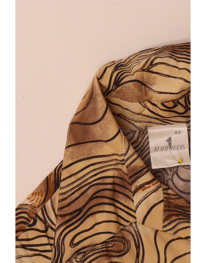 Kohlhaas Damen Hemdbluse EU 40 Mittelbraune Batik-Viskose