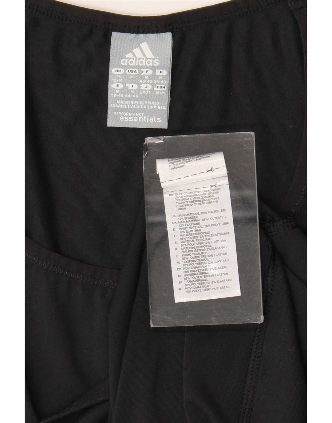 Adidas Damen Climalite T-Shirt Top UK 12/14 Medium Schwarz Polyester