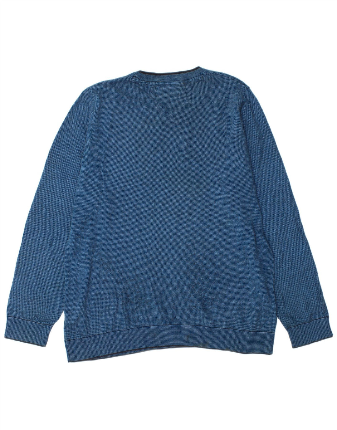 Marks & Spencer Herren-Pullover mit maßgeschneiderter Passform und Rundhalsausschnitt, Größe L, Blau