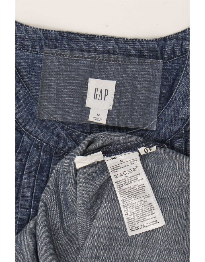 Gap Damen Arcade-Blusenoberteil UK 12 Medium Navy Blue Lyocell