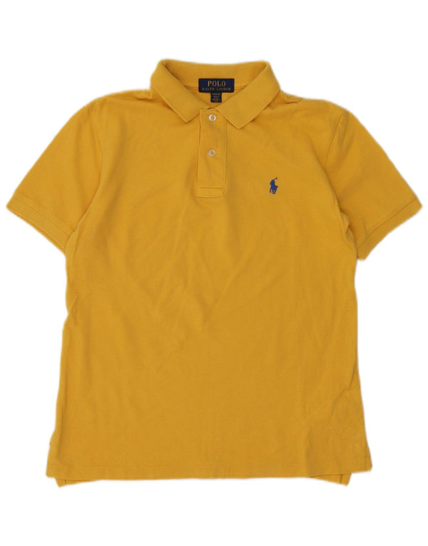 Polo Ralph Lauren Jungen-Poloshirt, 10–11 Jahre, mittelgelbe Baumwolle