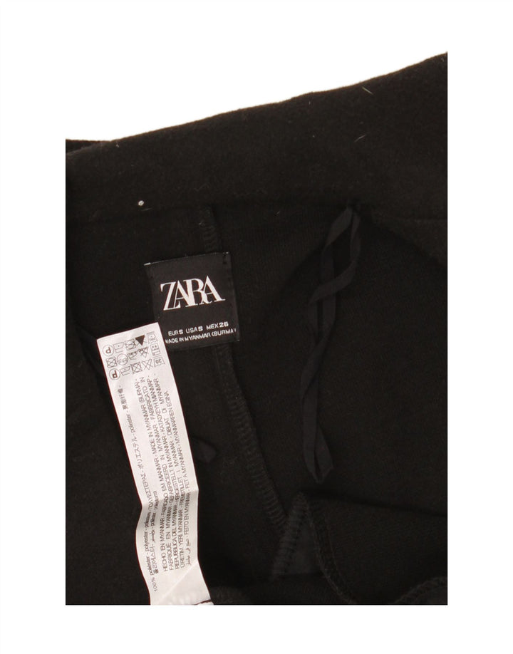 ZARA Womens Open Overcoat UK 10 Small Black Polyester Vintage Zara and Second-Hand Zara from Messina Hembry 
