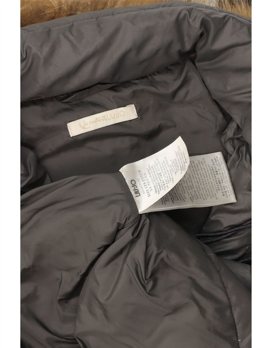 Liu Jo Wattierte Jacke mit Kapuze für Mädchen, 11–12 Jahre, Grau, Polyamid