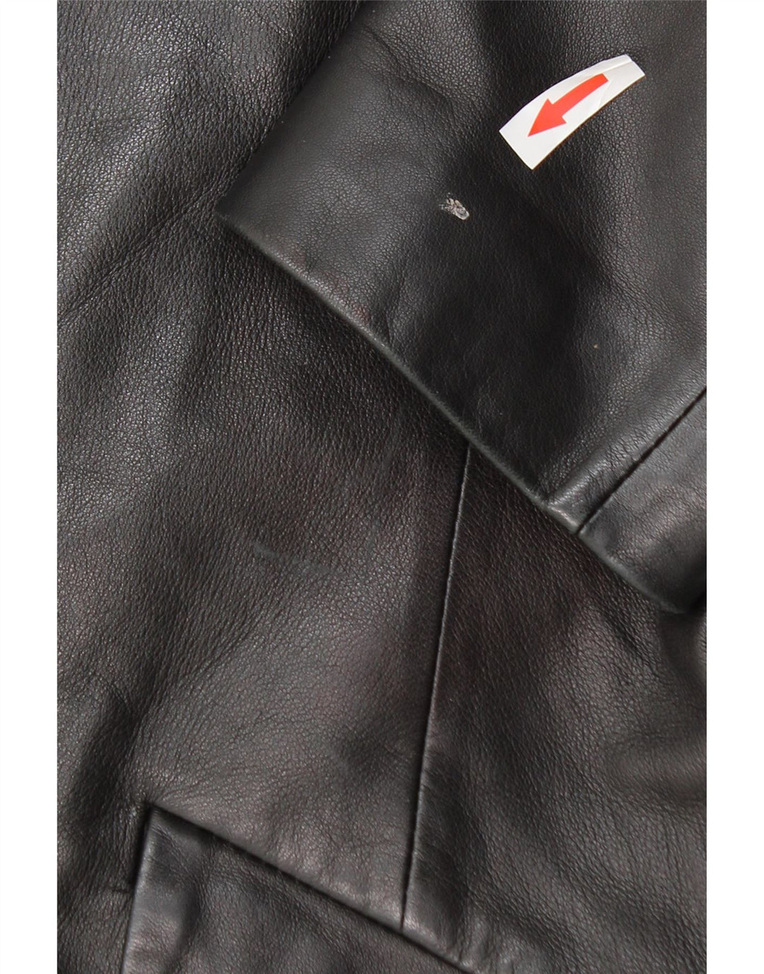 Vintage Damen 3 Knopf Leder Blazer Jacke IT 46 Großes schwarzes Leder