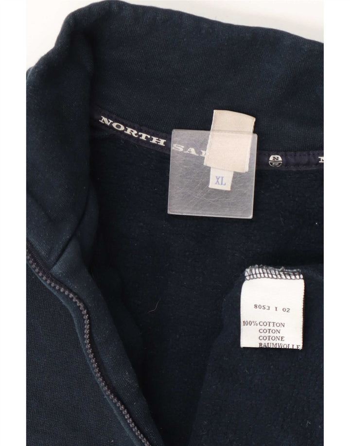 North Sails Herren-Sweatshirt mit Reißverschluss, XL, Marineblau, Baumwolle
