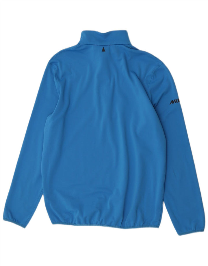 Musto Herren-Sweatshirt mit Reißverschluss am Hals, XL, blau, Polyester