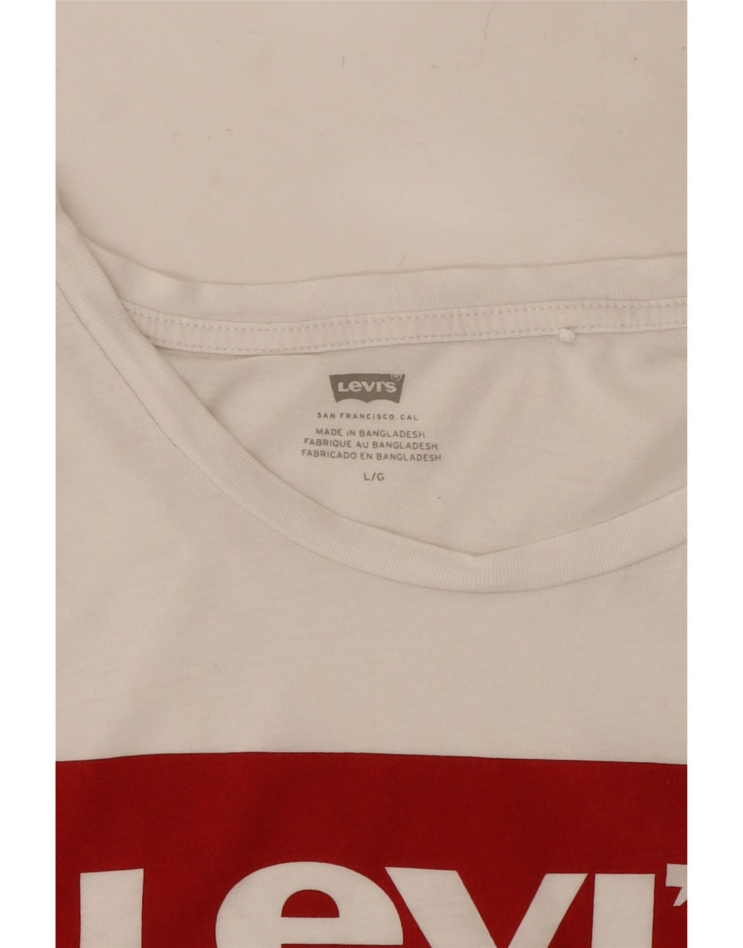 LEVI'S Damen Grafik-T-Shirt-Oberteil UK 16 Large Weiß