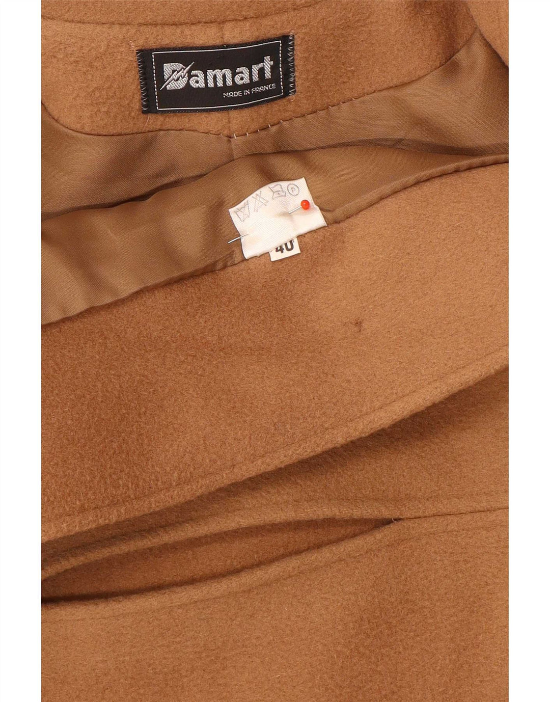 Damart Damenmantel EU 40 Mittelbeige Wolle