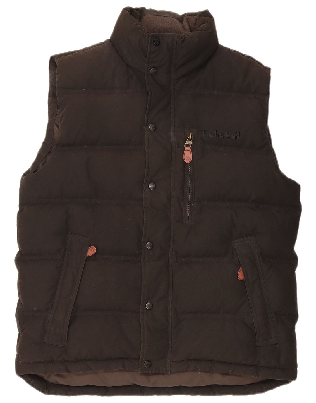 Timberland Herren Wattierte Weste UK 36 Small Schwarz Baumwolle