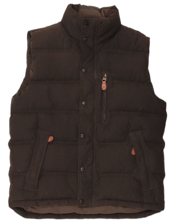 Timberland Herren Wattierte Weste UK 36 Small Schwarz Baumwolle