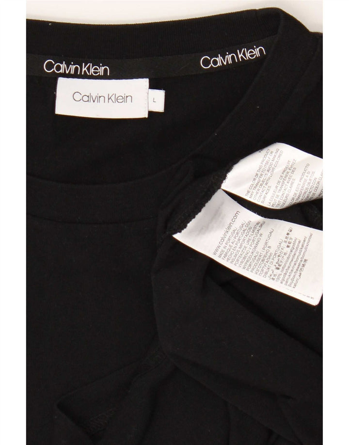 Calvin Klein Herren T-Shirt Top Large Schwarz Baumwolle