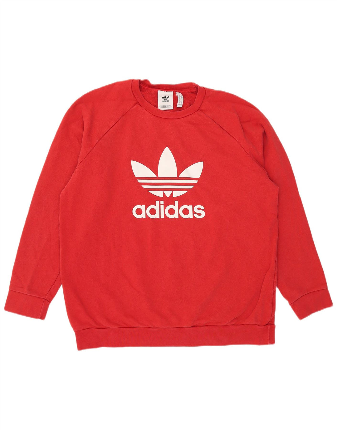 Adidas Herren Grafik-Sweatshirt-Pullover, groß, rote Baumwolle