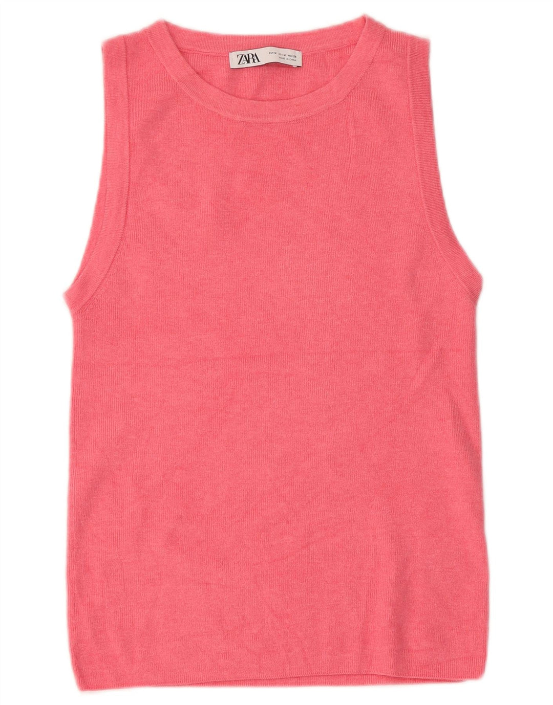 Zara Damen Weste Top UK 12 Mittelrosa Modal