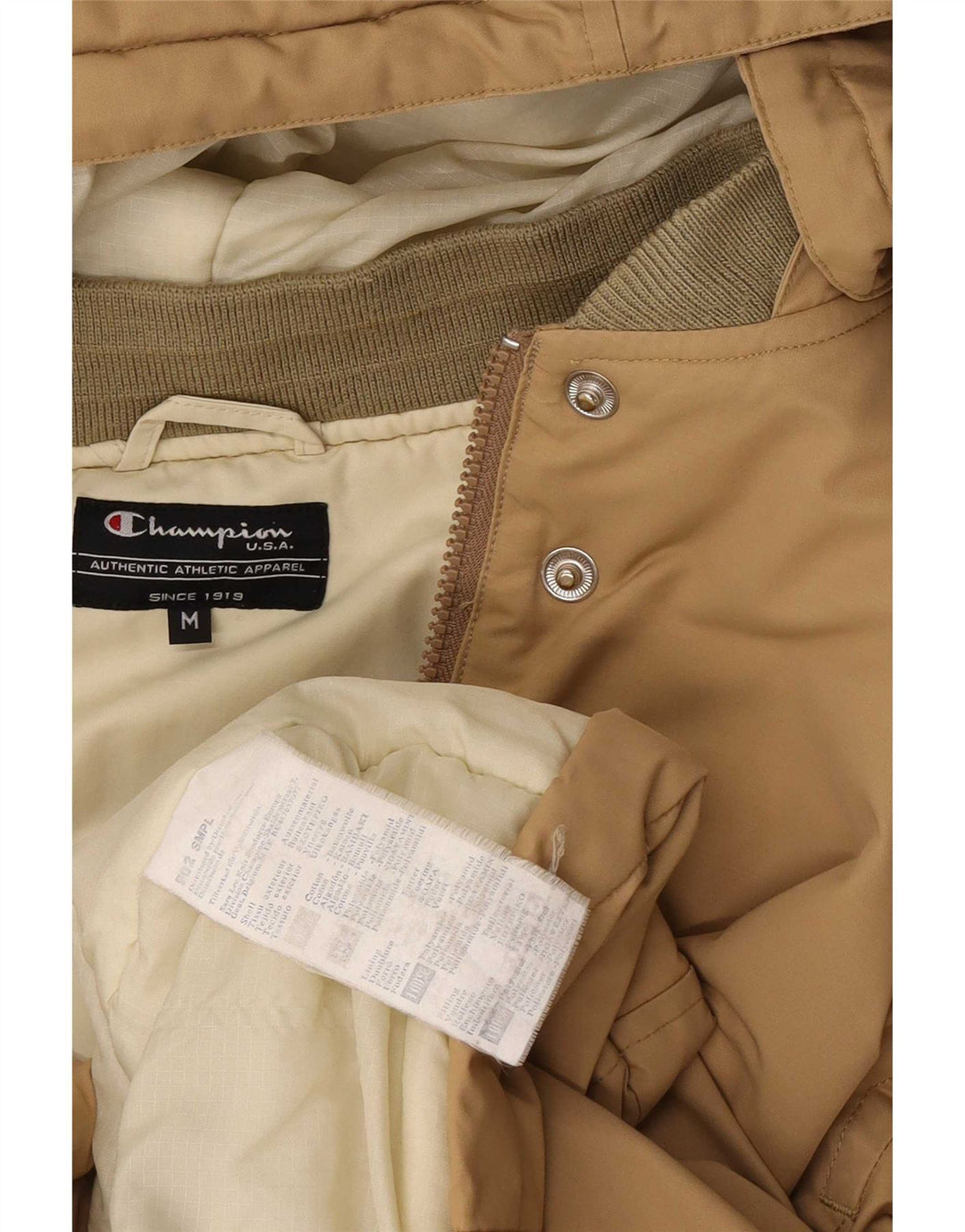 Champion Damen-Windbreakerjacke mit Kapuze, UK 14, mittelbeige Baumwolle