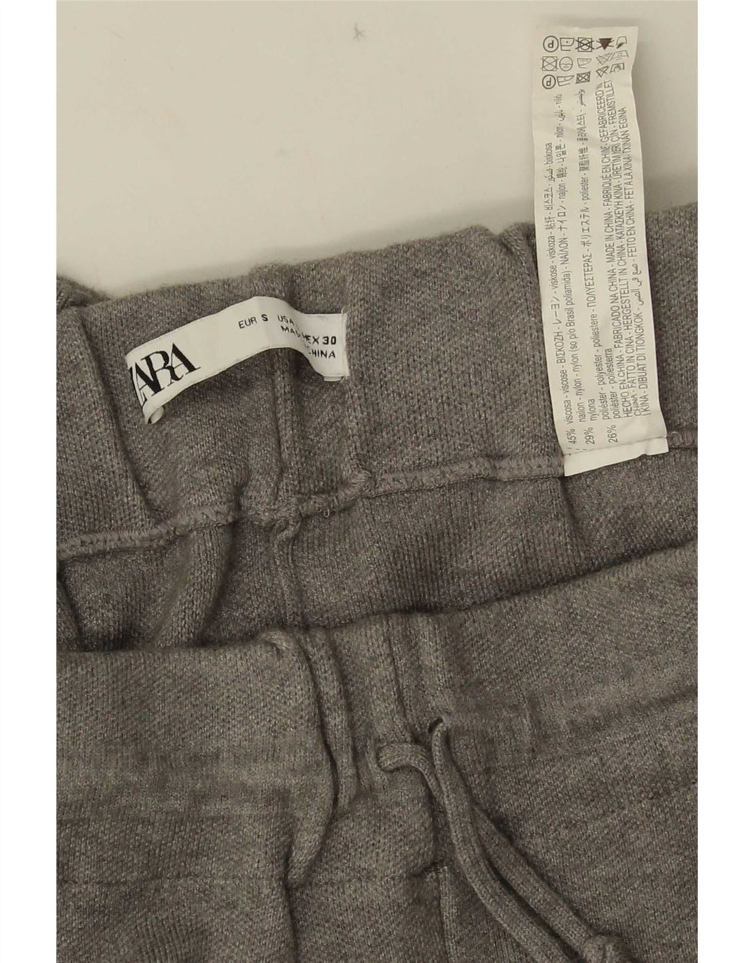 Zara Herren-Trainingshose, Jogginghose, Größe S, graue Viskose