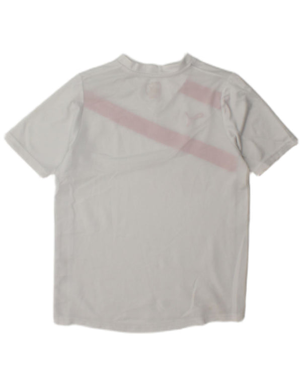 Puma Grafik-T-Shirt für Jungen, 11–12 Jahre, weißes Colourblock-Polyester