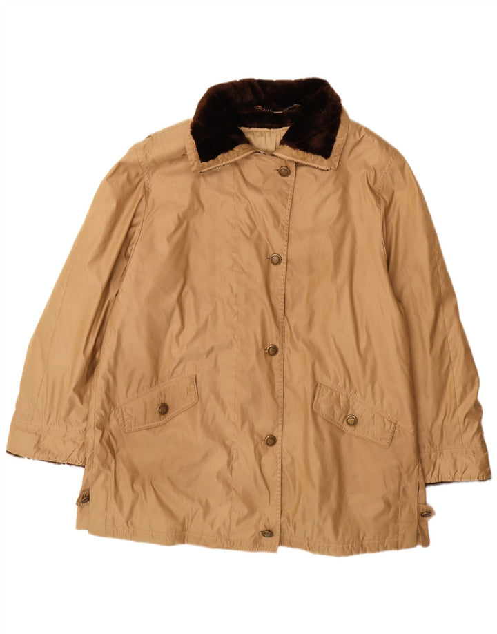 Delmod Damen Übergroßer Windjacke-Mantel UK 18 XL Beige Polyester