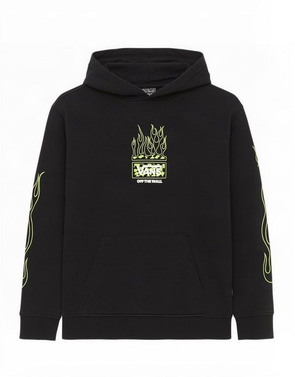Vans Jungen-Pullover mit grafischem Kapuzenpullover, 14–15 Jahre, XL, schwarze Baumwolle