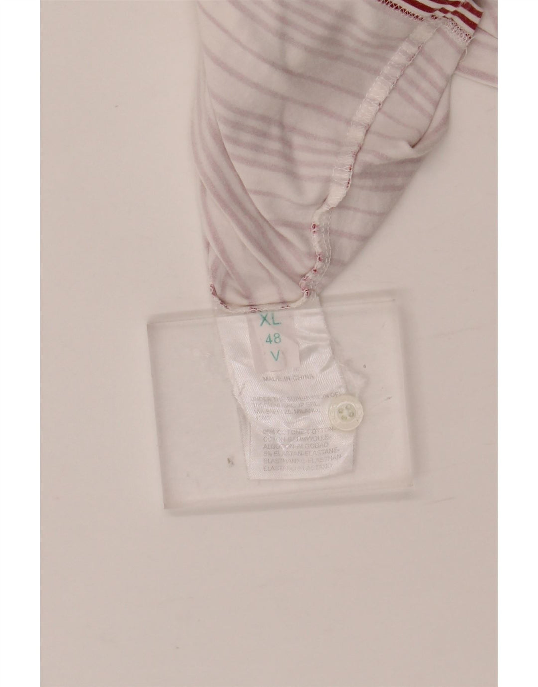 SERGIO TACCHINI Damen Poloshirt IT 48 XL Rot gestreifte Baumwolle