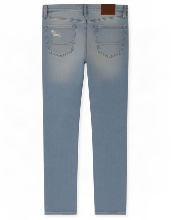 Hollister Mens Distressed Slim Jeans W33 L32 Blue Cotton