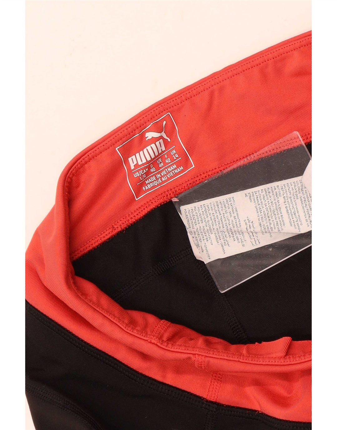 Puma Damen Capri-Leggings UK 14 Mittelschwarzes Colourblock-Polyester