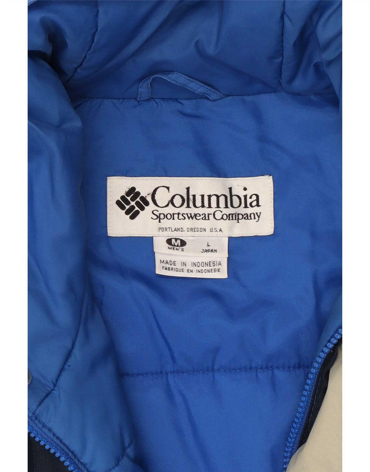 Columbia Herren-Skijacke mit Kapuze, UK 38, mittelblau, Farbblock