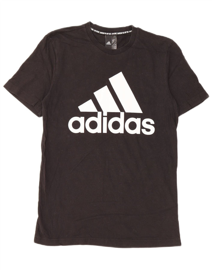 Adidas Herren Grafik T-Shirt Top Small Schwarz Baumwolle