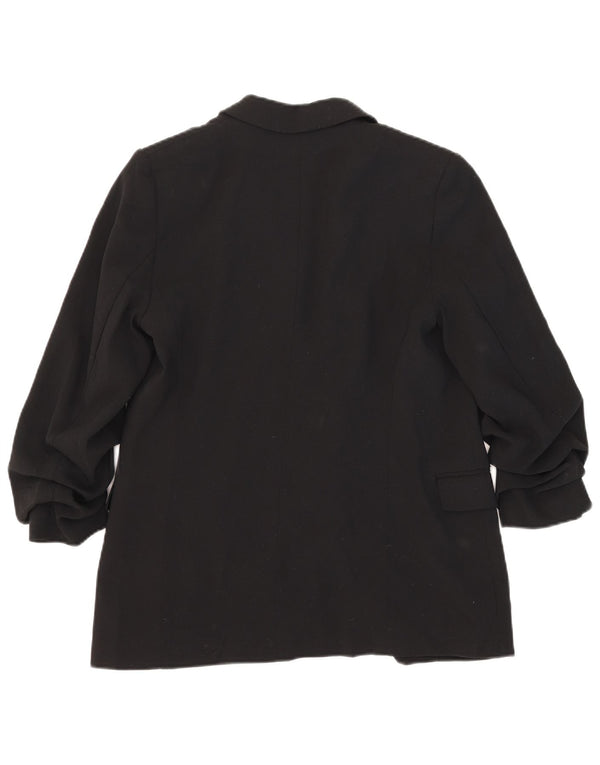 Marks & Spencer Damen Blazer Jacke UK 12 Medium Schwarz Polyester