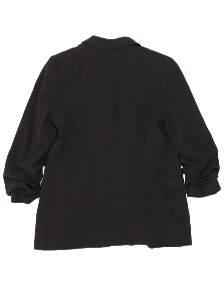 Marks & Spencer Damen Blazer Jacke UK 12 Medium Schwarz Polyester