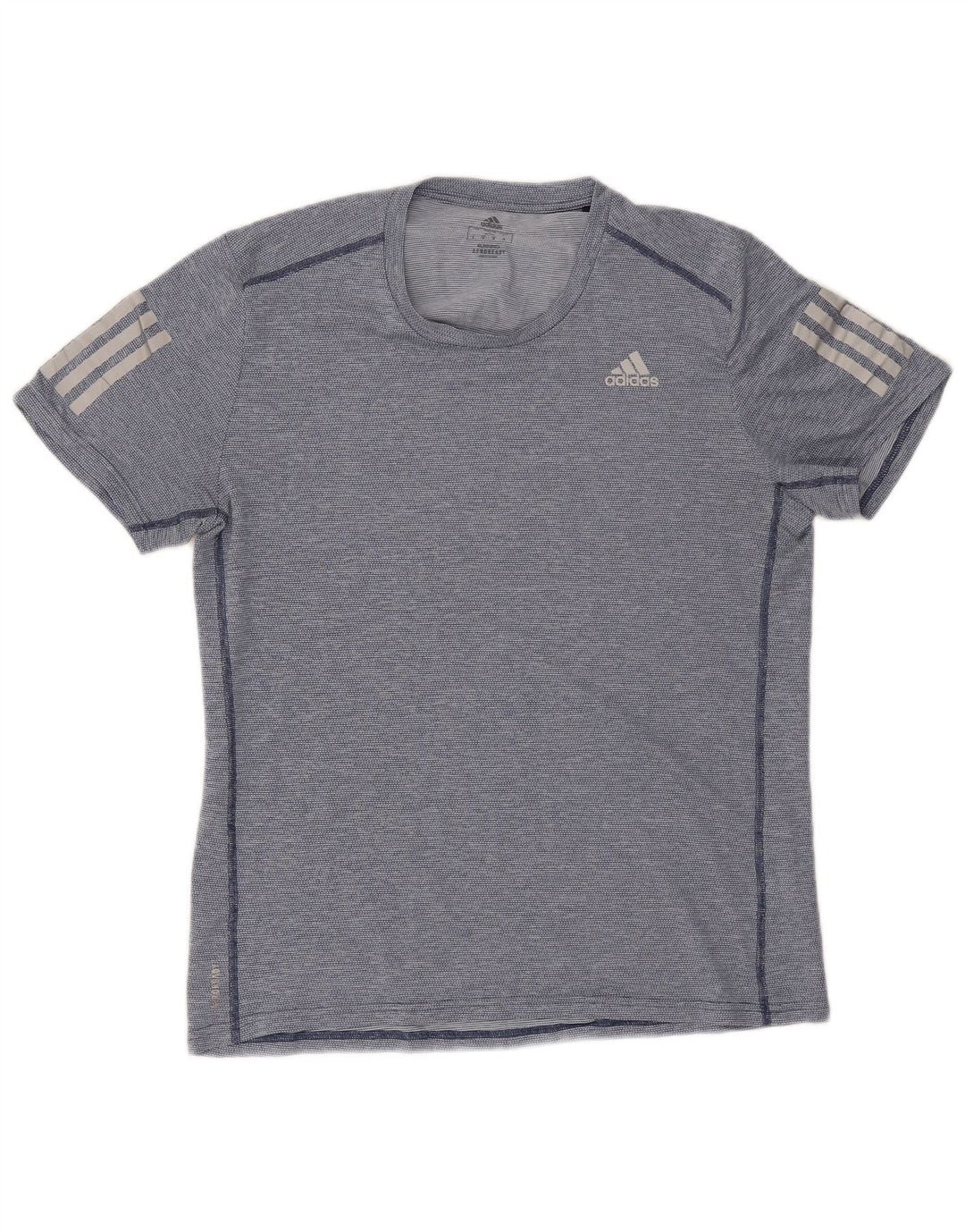 Adidas Herren Aeroready T-Shirt Top Medium Marineblau gestreift Polyester