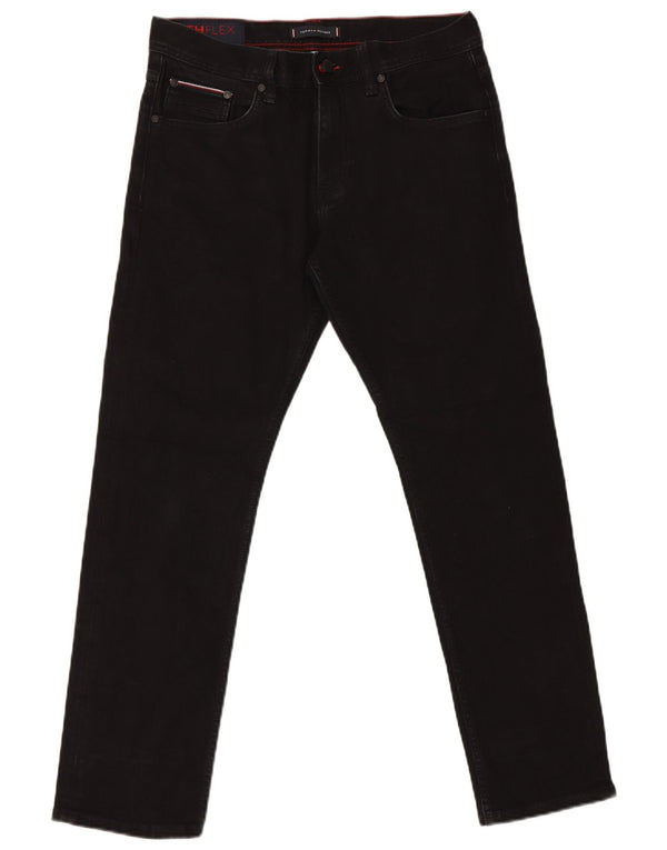 Tommy Hilfiger Herren Bleecker Slim Jeans W32 L30 Schwarz Baumwolle