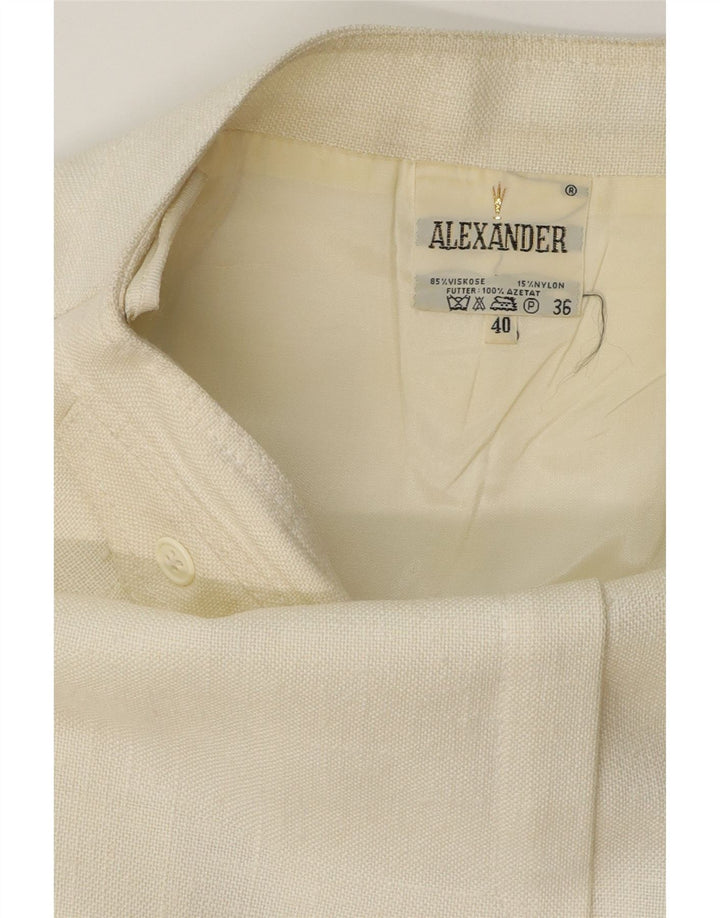 ALEXANDER Womens A-Line Skirt EU 36 Small W27 White Viscose Vintage Alexander and Second-Hand Alexander from Messina Hembry 