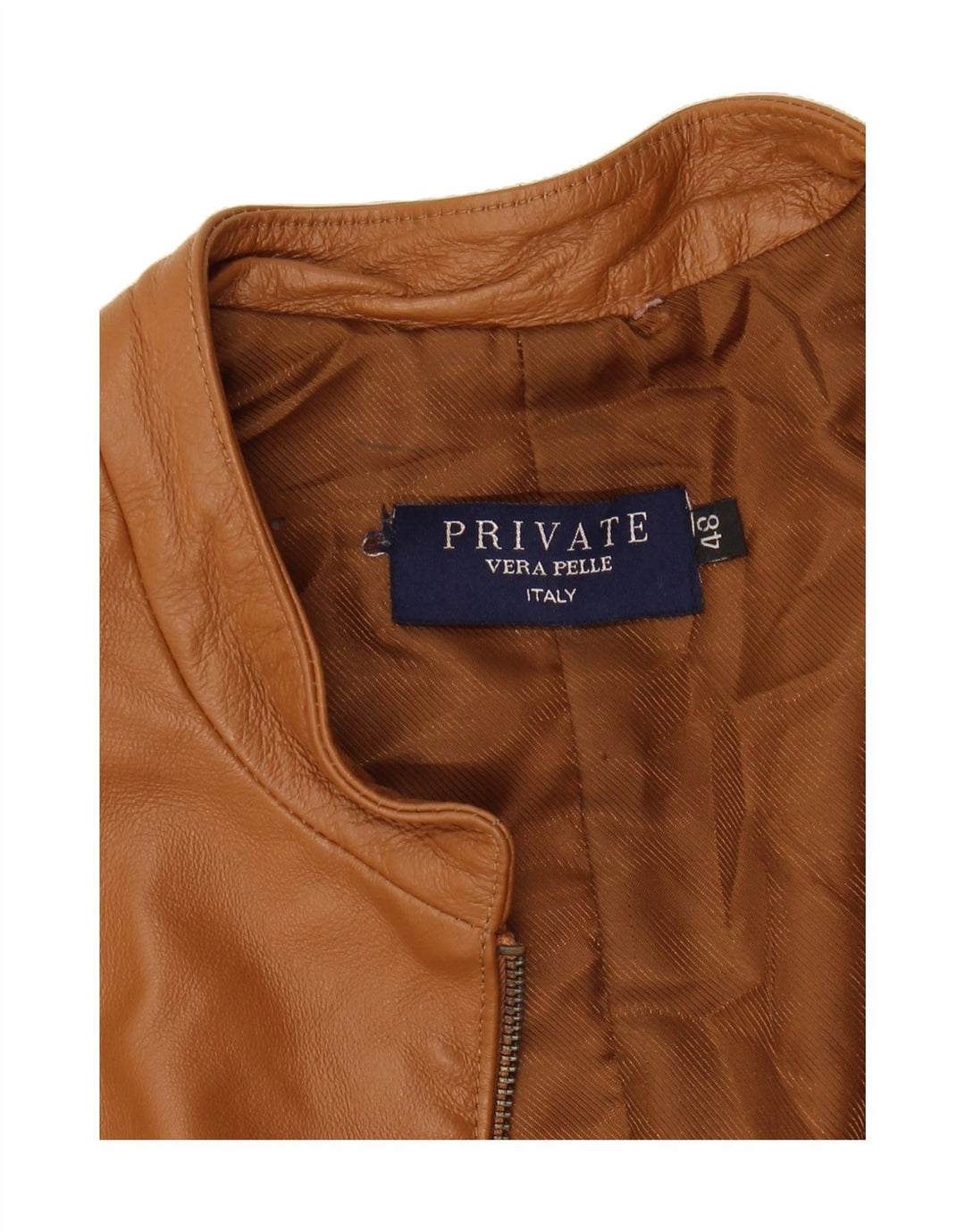 PRIVATE Womens Leather Jacket IT 48 XL Brown Leather Vintage Private and Second-Hand Private from Messina Hembry 