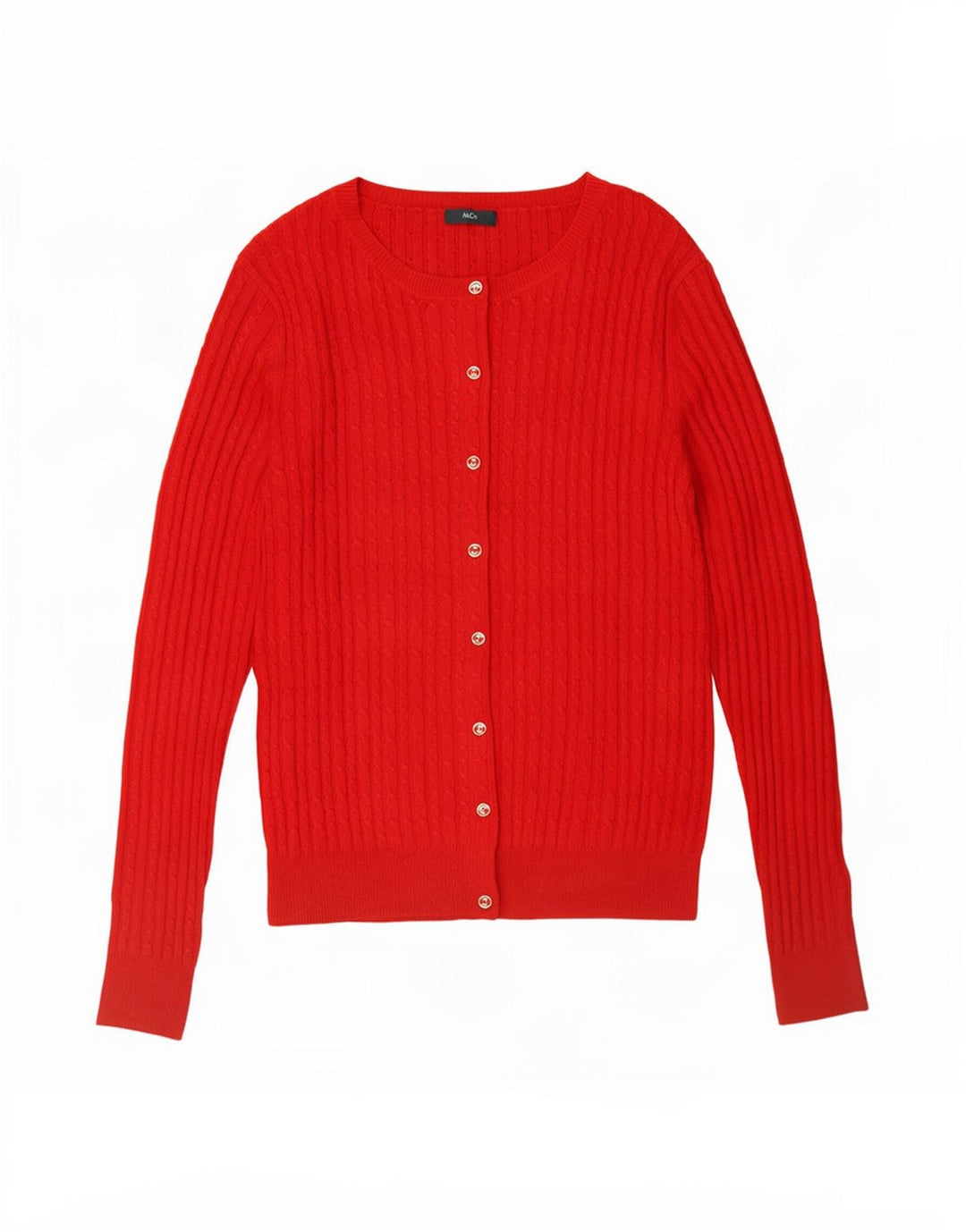 M&Co Damen-Cardigan-Pullover UK 14 Mittelrotes Acryl