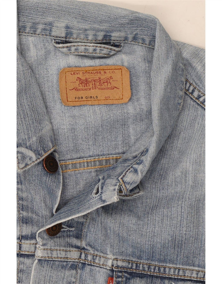 Levi's Jeansjacke für Mädchen, 15–16 Jahre, blaue Baumwolle