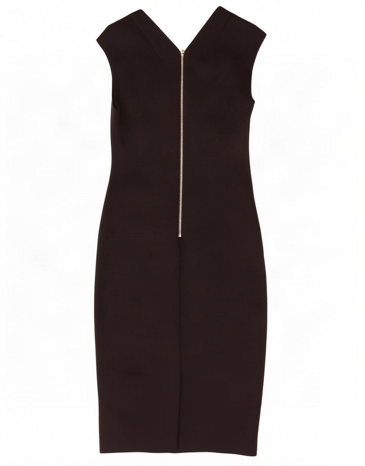 Ärmelloses, figurbetontes Damenkleid von Ted Baker, Größe 2, klein, schwarz, geblümt