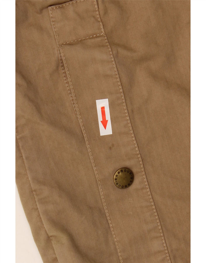Barbour Herren-Parka mit Kapuze, UK 38, mittelbeige Baumwolle