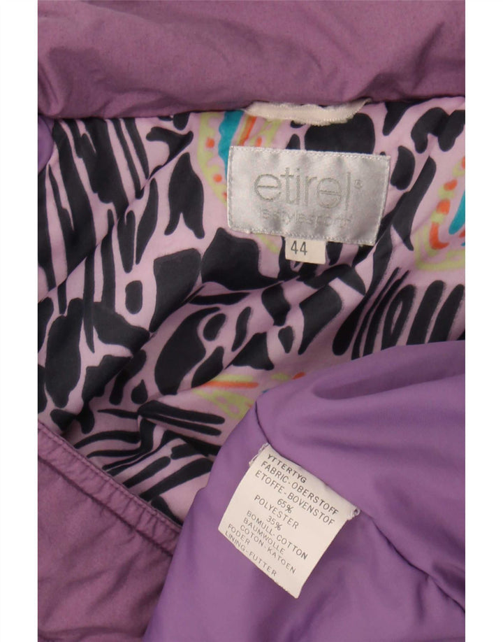 Etirel Damen Übergroßer Windjacke-Mantel IT 44 Mittelviolettes Polyester