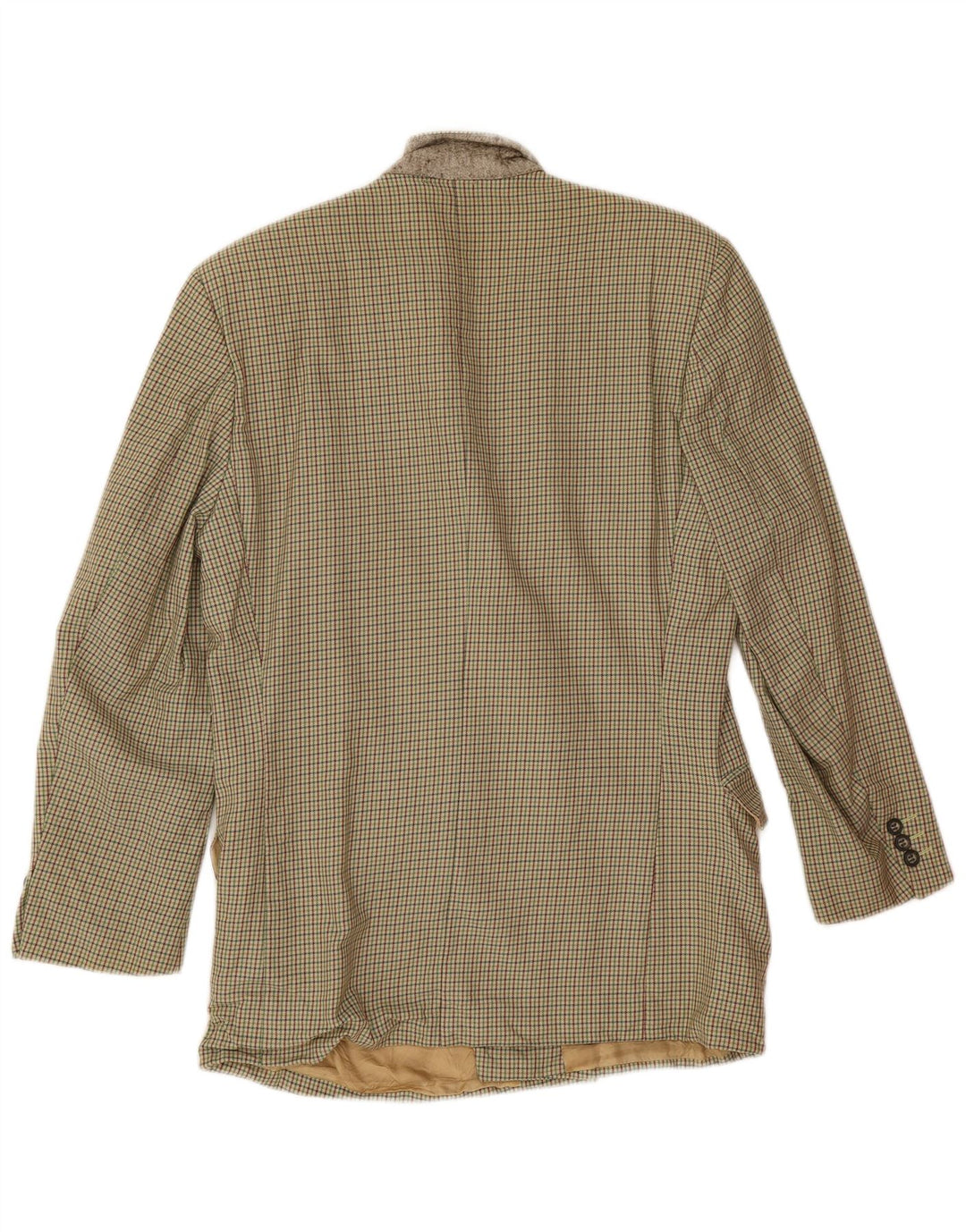 Pierre Laffitte Herren Longline Blazer Jacke UK 38 Mittelgrüner Hahnentritt