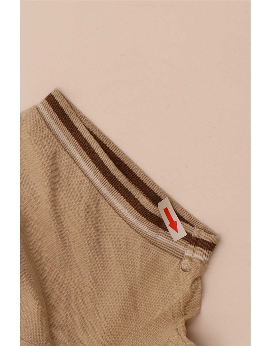 Diadora Herren-Poloshirt aus mittelbeiger, gestreifter Baumwolle