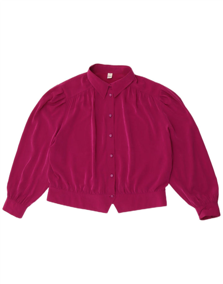 Tru Damen Hemdbluse IT 48 XL Lila Polyester