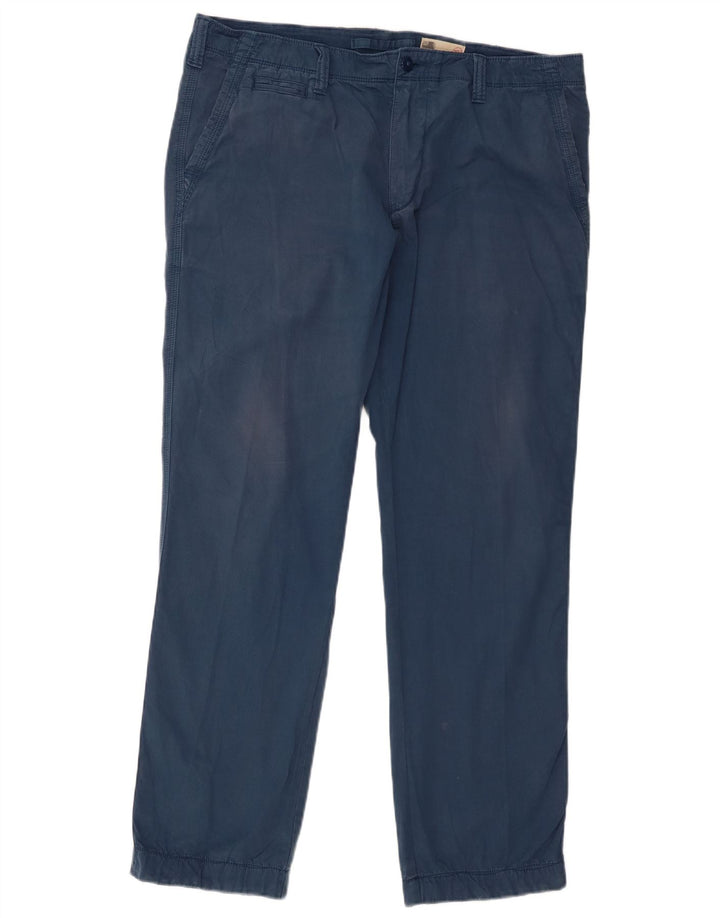 Gerade Herren-Chinohose von Marks & Spencer, W36, L29, Blau, Baumwolle