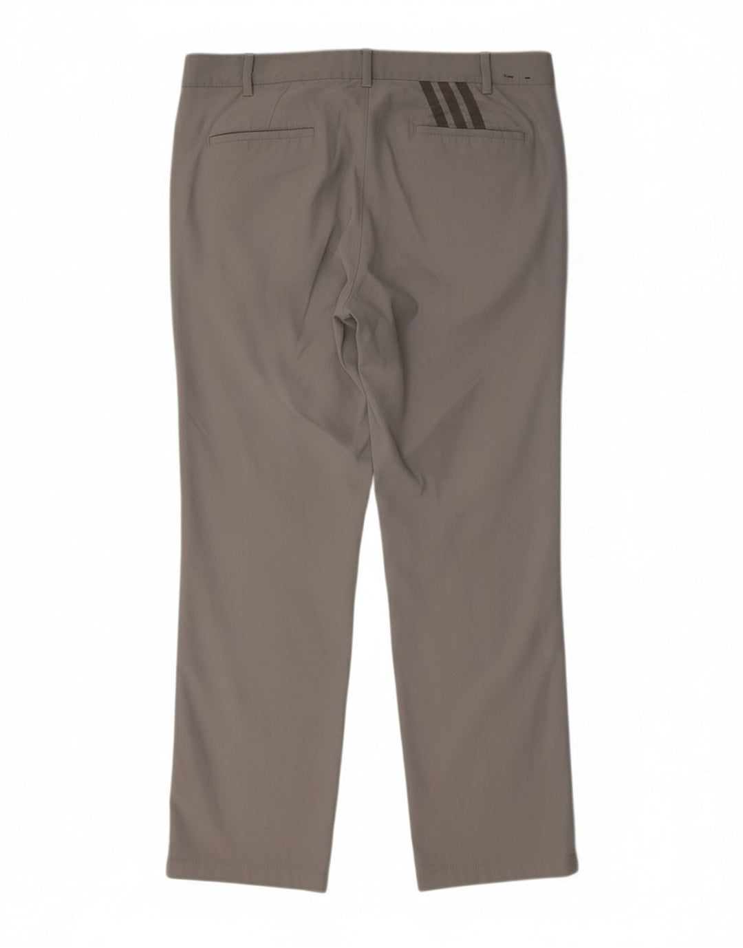 ADIDAS Mens Straight Chino Trousers W34 L32 Grey Polyester