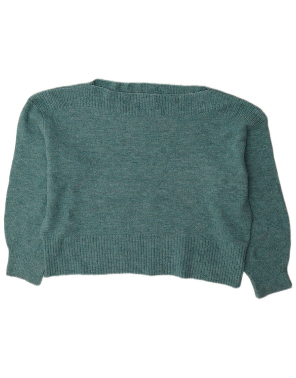 Zara Damen-Pullover mit U-Boot-Ausschnitt, Gr. 18, XL, Blau, Acryl