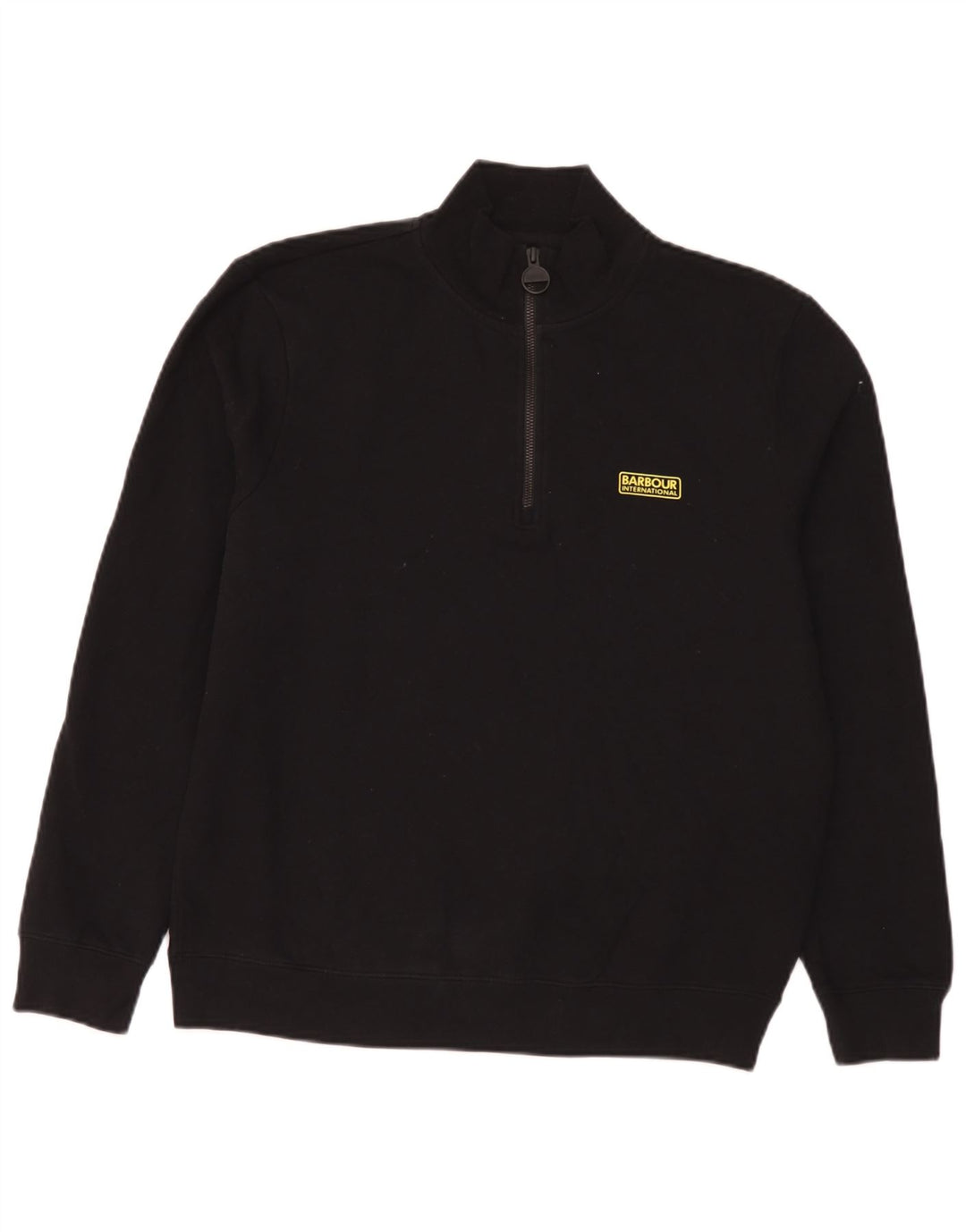 Barbour Herren-Sweatshirt mit Reißverschluss, XL, schwarze Baumwolle