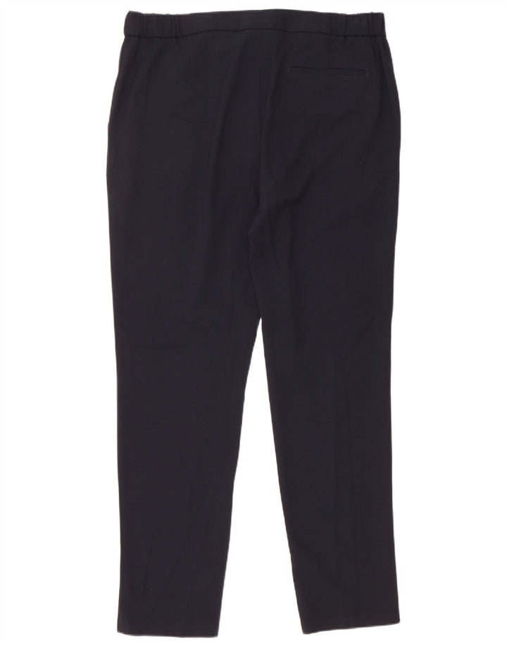 Reiss Damen Gerade Chinohose W34 L30 Marineblaues Polyester